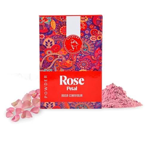 Poudre De Pétale De Rose AATMANA | Éclaircissement De La Peau Et Imperfections | Masque Gommage Cheveux & Visage | Hydratant Éclaircissant Pour La Peau | Masque Visage Minimizer Oil Control - 100g