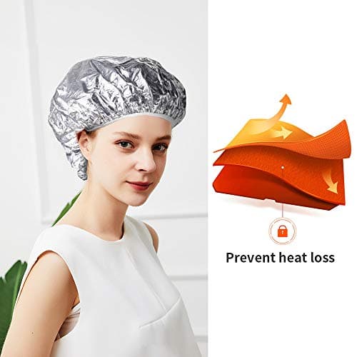 Bonnet Aluminium Cheveux, XiXiRan Bonnet Chauffant Cheveux Soin Aluminium, Bonnet Chauffant Soin, Casque Auto Chauffant Cheveux, Bonnet Chauffant pour Cheveux, Bonnet Chauffant Sans Fil (10 Pièces)