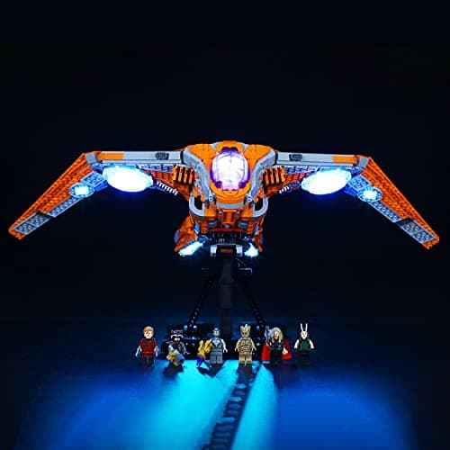BRIKSMAX Kit d’éclairage à LED pour Lego Marvel Vaisseau des Gardiens de la Galaxie - Compatible avec Lego 76193 Blocs de Construction Modèle- Pas inclure l’Ensemble Lego