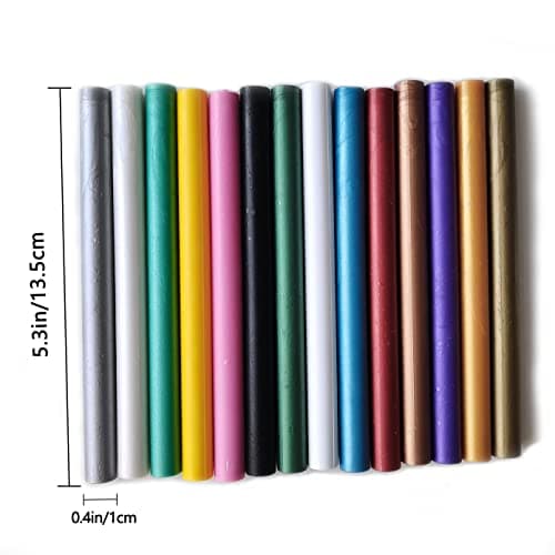 AMTOL Lot de 10 bâtons de cire pour sceaux de cire, bâtons de cire pour pistolet à colle, parfaits pour les invitations de mariage, les enveloppes, les emballages cadeaux(Bronze)