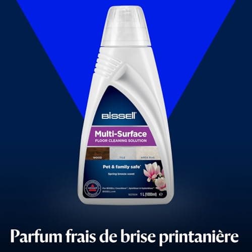 BISSELL Formule Multi-Surfaces | Pour vos Sols durs, Planchers, Carrelages, Sols stratifiés, Tapis & Noquettes | Élimine Taches et Odeurs | 1L | Compatible avec la gamme CrossWave | 1789L