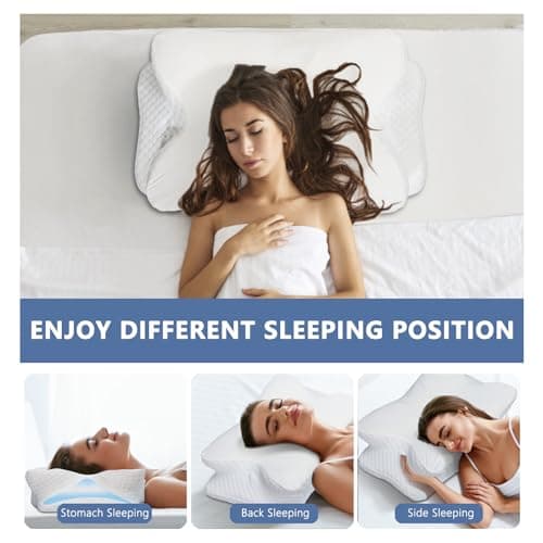 Enighs Oreiller Cervical Multifonction en Mousse à mémoire de Forme avec Rebond Lent zéro Pression pour Un Sommeil Profond