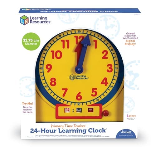 Learning Resources-Ma première Horloge 24 Heures de démonstration de l’Enseignant, LSP2995-UK, Multi, Taille Unique