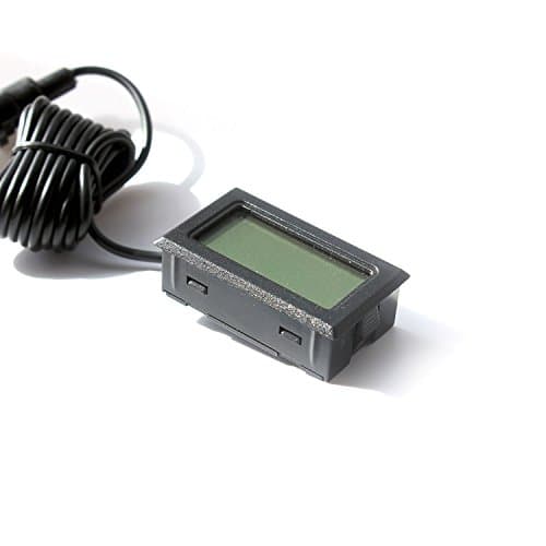Ytian LCD Tuner Numérique Intégré Thermomètre Hygromètre avec Sonde Externe pour Couveuse Aquarium Volaille Reptile Noir