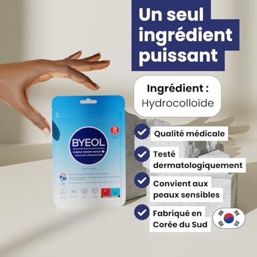 Patch Bouton Acné – Hydrocolloïdes – Pimple Patch Anti Bouton – Absorbe Les Impuretés dès 6h – Skincare Coréen, Ultra Fin – Favorise La Cicatrisation – Idéal Routine Skincare
