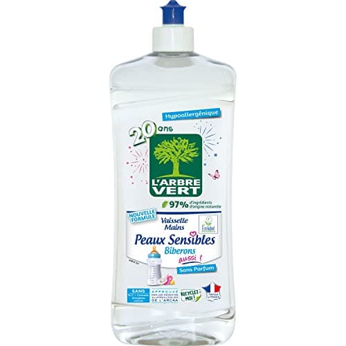 L'Arbre Vert Liquide Vaisselle Peaux Sensibles Biberons 750 ml