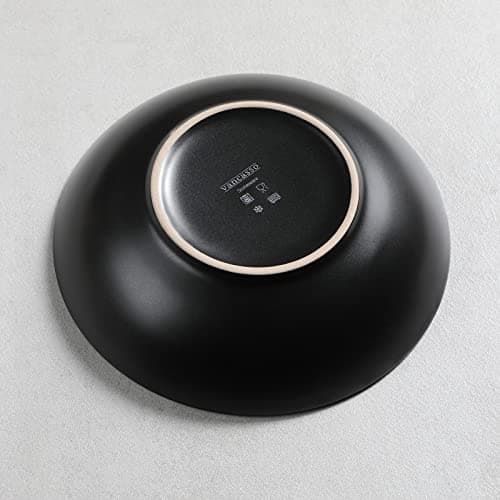 vancasso, Série Moda, Assiette Creuse en Céramique, Assiette à Soupe Saladier - 4 Pièces