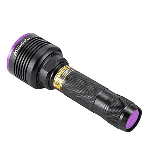 Alonefire SV41 10W Lampe Torche UV LED 395nm Rechargeable Lampe Ultraviolet Lumiere Noire Détecteur D'urine pour Resine, Pêche, Scorpion, Minéraux avec Lunettes de Protection UV, Chargeur, Batterie