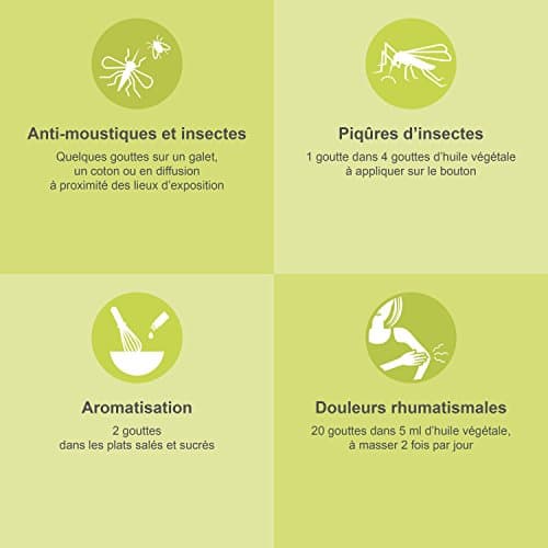 Huile Essentielle de CITRONNELLE de JAVA BIO - Cymbopogon Winterianus - Distillée en FRANCE - Mearome - 30 ml - 100% Pure et Naturelle, HEBBD, HECT