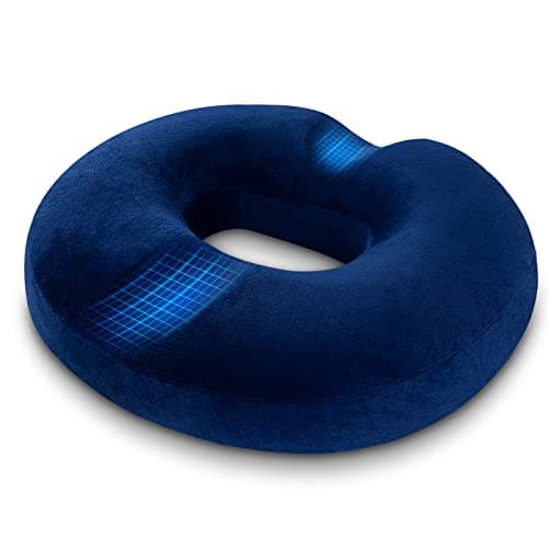 LITSPOT Donut Cushion Orthopedic Ring Memory Foam pour Le Soulagement des Hémorroïdes et Coussin Coccyx Pain Post Natal pour Fauteuil Roulant Siège de Voiture Bureau Extérieur