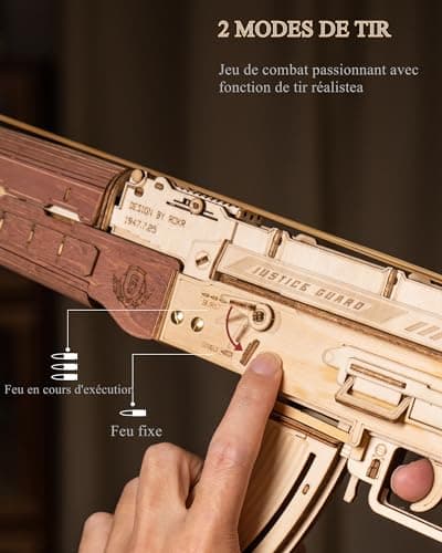 ROKR Puzzle 3D en Bois Maquette en Bois a Construire Jouets avec élastiques, Kits de Modèles Cadeaux pour Adultes, 315 pièces, LQ901
