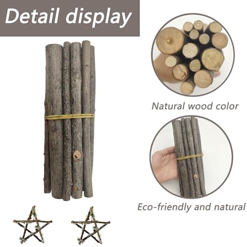 ZAHD 14 Pièces Branches de Bois Flotté Naturel Bâtons Rustique Pièces Artisanat Bois Bricolage Bâtonnet Rond en Bois pour Loisir Flotté Bois Morceaux Pour Bricolage Artisanat Accessoires Photo Projets
