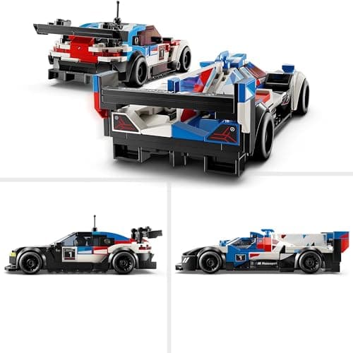 LEGO Speed Champions Voitures de Course BMW M4 GT3 et BMW M Hybrid V8, Véhicules Jouet pour Enfants, 2 Modèles à Construire, 2 Figurines de Pilotes, Idée Cadeau pour Garçons et Filles Dès 9 Ans 76922