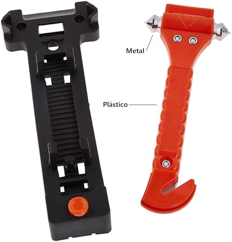Amazon Basics Lot de 2 coupe-ceintures et marteaux brise vitre d'urgence
