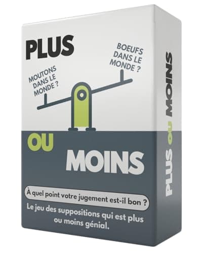 More or Less: Plus ou Moins | Version Française | Jeux de Cartes Amusants pour Les Adultes & Les Enfants |