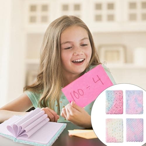 XANHOY Lot de 2 blocs-notes en peluche A 4 blocs-notes pour carnet de notes de voyage pour étudiant