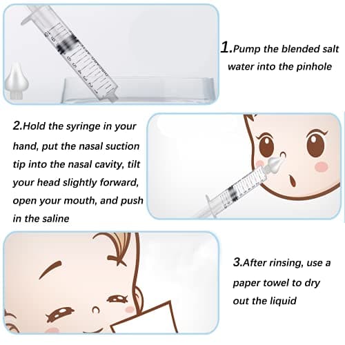 2Pcs Irrigateur Nasal,10ml Mouche-Bébé Professionnelle pour Irrigateur Nasal Nettoyant, Réutilisable, Sûr et Confortable
