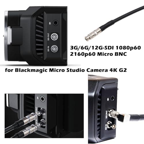 HangTon Câble vidéo 4K 12G SDI HD Micro BNC vers BNC standard pour caméra Blackmagic Video Assist 50 cm