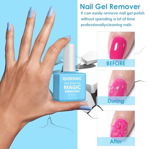 1 pcs 15ml Dissolvant de Vernis à Ongles en Gel,Enlève Facilement et Rapidement le Vernis Gel en 3-5 Minutes,Dissolvant Remover Avec Limes à Ongles et Grattoir à Cuticules
