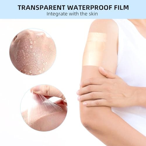 Pansement Etanche Tatouage, Pansement Tatouage Waterproof, Transparent Pansement Bandage, Bandage Adhésif Extensible, Adhésif Film Transparent Plaie, pour la Baignade et le Bain (10cm * 10m)