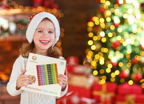 1x1 Table de Multiplication en Bois, Jeu d'exercices de Multiplication Tableau Jeu Mathématique pour Les Enfants d'âge Préscolaire Jouets Montessori Cadeaux pour Les Enfants de plus de 3 ans
