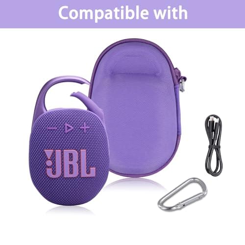 co2CREA Dur Étui de Voyage Rigide Housse Cas pour JBL Clip 5 Enceinte Bluetooth Portable(boîte Seule)