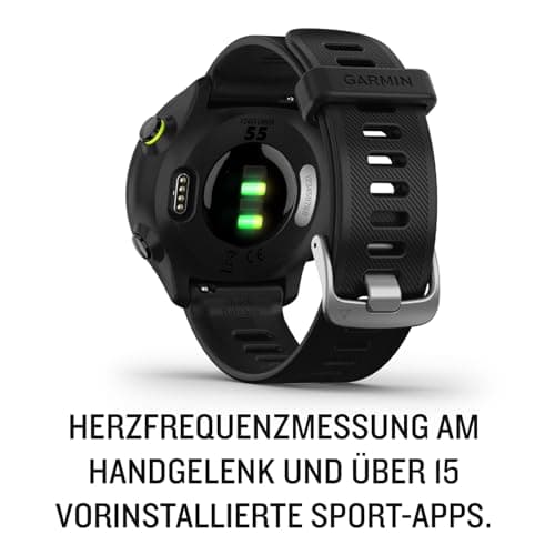 Garmin Forerunner 55 - Montre GPS multi-activités running avec fonctions d’entrainement Garmin Coach et cardio au poignet – Noire