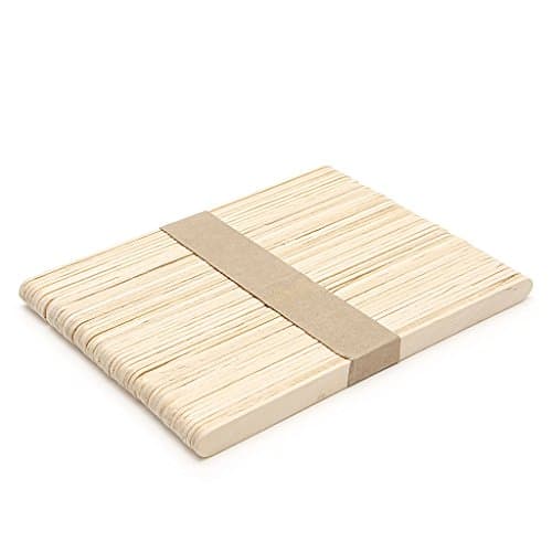 Lot de 50 bâtonnets de crème glacée en bois pour enfants - 15,2 cm