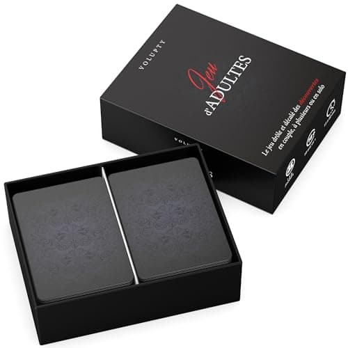 VOLUPTY - Jeu – En Solo Couple ou à Plusieurs - Jeu de société - 180 Cartes - Idée Cadeau Original - Femme & Homme - Découvrir ou Aborder des Sujets d’Amour & d’Humour