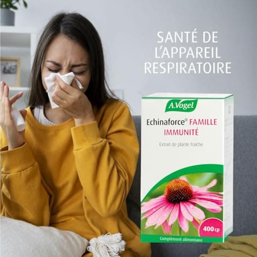 A.VOGEL Immunité - Echinaforce famille – Complément alimentaire – Améliore la résistance de l’organisme - Extrait de plante fraîche d’echinacea – Actifs végétaux bio – Immunité - 400 comprimés