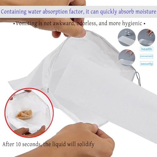 Yueser Sac Vomissement Voiture, 20 Pièces Sac à Vomi étanche Sac Vomi Zéro Odeur Sac a Vomi Voiture Enfant Sac Vomitoire Enceintes Sac de Barf Sac de Vomissement Jetable pour Voiture et Voyage 1500ml