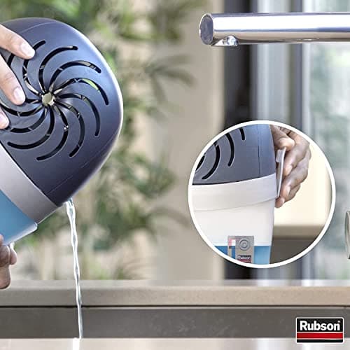 Rubson AERO 360° Absorbeur d'humidité pour pièce de 20 m2, déshumidificateur d'air efficace, anti odeur & anti moisissure, inclus 1 recharge neutre 450 g - Packaging renforcé, envoi en toute sécurité