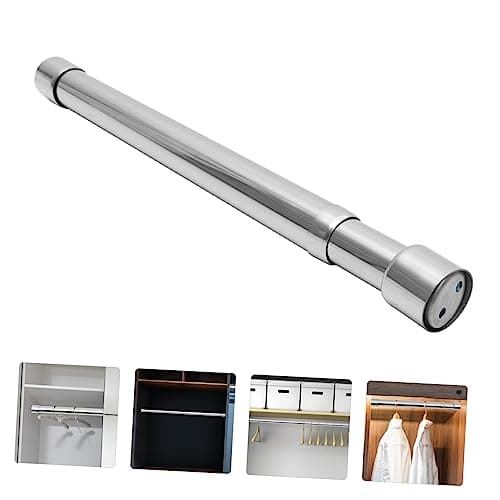 Ciieeo Tringles De Placard Porte-Vêtements De Placard Support De Cintre Robuste Tringles De Suspension Pour Support De Vêtements Tringles À Rideaux À Ressort Supports Cintres Énucléés