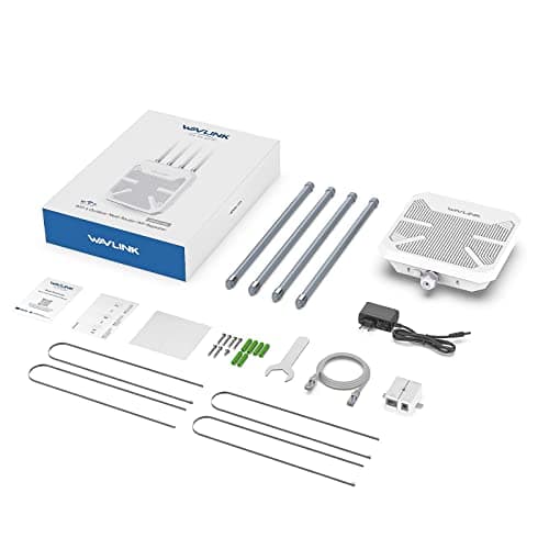 Repeteur Exterieur Puissant avec Antenne Longue Portée - Amplificateur WiFi 6 Wavlink AX1800 Mesh- Outdoor Poe Répéteur - Idéal pour Les Grands Espaces éloignés