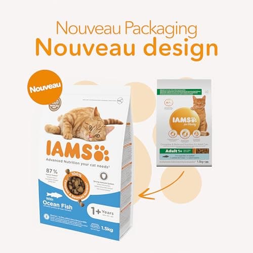 IAMS Croquettes Poissons de l'Océan pour Chat Adulte 1.5 kg