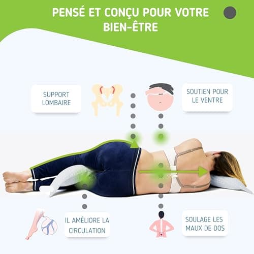 Dilamababy - Coussin de Grossesse - Coussin Allaitement en Flocons a Memoire de Forme et Microbille de Fibre pour Un Confort Ergonomique Optimal - Soutien Idéal pour Maman et Bébé