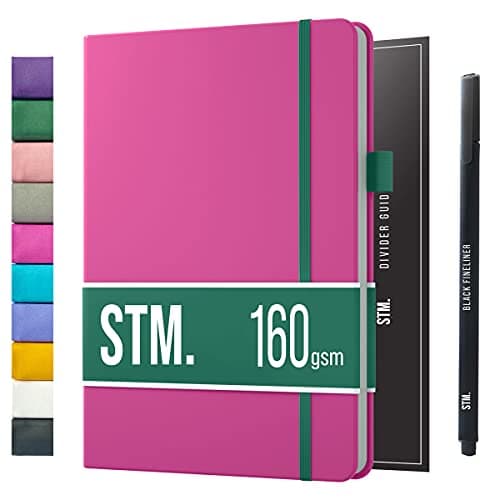 Scribbles That Matter B5 Bullet Dotted Journal + Stylo gratuit! Ton carnet B5 pointillés Couverture rigide 160 g/m2, 150 papier épais résistant aux saignements pour le travail (7 x 10) pouces