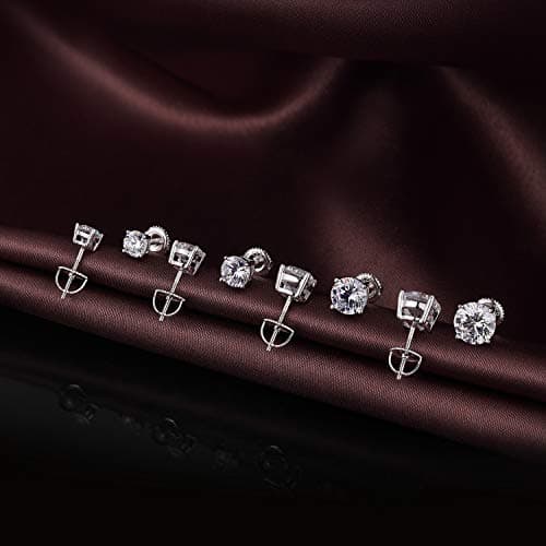 Boucles d'Oreilles Femme Diamant,Boucles d'Oreilles Homme Femme Argent,Boucles d'Oreilles Zircone Cubique Argent,Boucles d'Oreilles CZ,Boucles d'Oreilles Argent Diamant Fausses,Boucle d'Oreille Homme