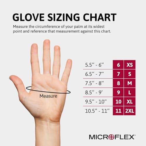 Ansell Microflex 93-732, Vielseitige Nitrilhandschuhe, Einweghandschuhe für präzise Handhabung, Arbeitshandschuhe für mechanische Aufgaben, Latexfrei, Puderfreie Einmalhandschuhe, 100 Stück, Gr. L