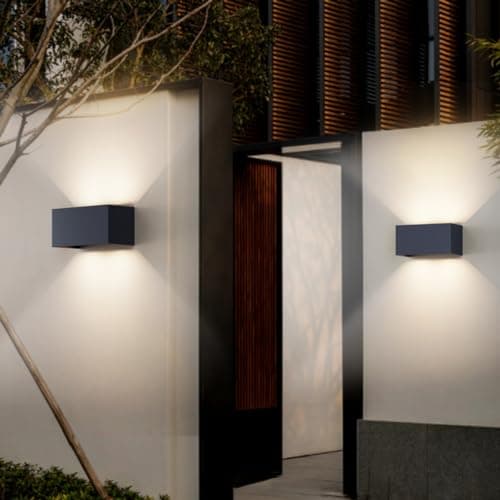 Klighten 24W Applique avec détecteur de mouvement, Applique murale exterieur/interieur,IP65 4000K,Applique détecteur de mouvement,Anthracite