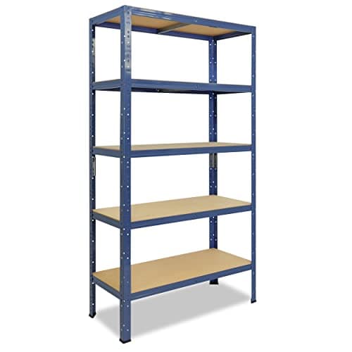 shelfplaza® 180x60x30cm Home Étagère Charge Lourde Bleu/Etagere Metallique 5 Niveaux / 175kg capacité Charge/Etagere en Metal, étagères de Rangement & Etagere Rangement Garage Acier
