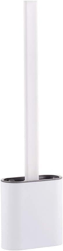 Ibergrif Brosse Toilettes WC Silicone et Supports, Balai Toilette WC Blanc