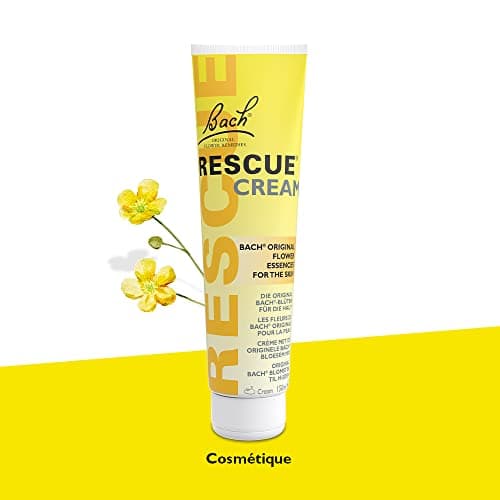 RESCUE Crème Apaisante 150ml, crème hydratante aux Fleurs de Bach Original, pour le bien-être et l'équilibre émotionnel, massage relaxant, application sur les points de relaxation, sans parfum