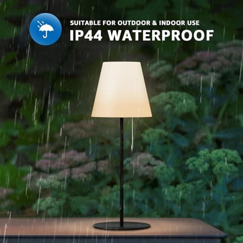 NiceBuy Lampe De Table Sans Fil Rechargeable USB LED Solaire Exterieur Jardin 8 Couleurs à TéLéCommande IP44 Impermeabile Pour Camping Restaurant Interieur ExtéRieur(Noir)