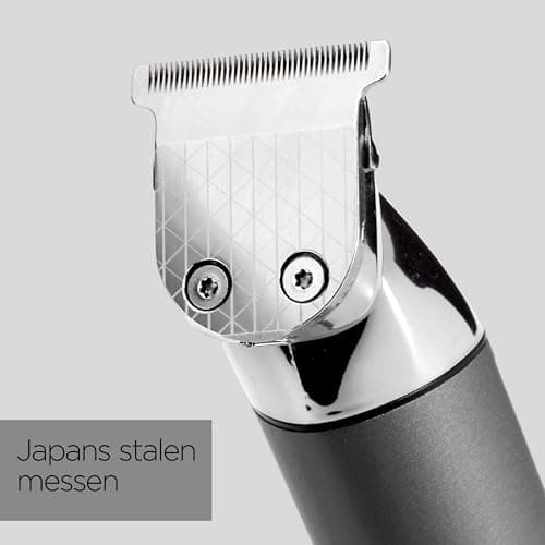 BaByliss - MT996E - Tondeuse multifonctions 15 en 1 Sans Fil Super-X Metal, Lames en acier japonais ultra-précises, 4 têtes magnétiques interchageables, 100% waterproof