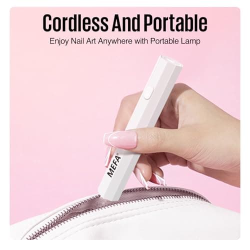 MEFA Lampe Uv Ongles Gel, 3W Lampe Uv Ongles Gel Pose Americaine avec 2 Minuteries, USB Rechargeable, Lampe Uv Sèche Ongles pour Vernis Semi Permanent, Polygel Durcissement Rapide pour Femme Nail Art