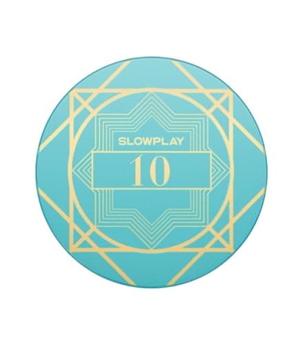 SLOWPLAY Jetons de Poker en céramique Nash en Vrac, jetons de Poker en céramique de qualité Casino de 10 grammes pour Texas Hold'em, jetons Professionnels de 39 mm, Paquet de 50(10)