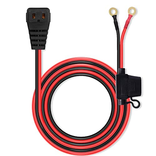 PNGKNYOCN 12V câble d'alimentation pour réfrigérateur de Voiture, 16awg borne o - Ring à la tête de réfrigérateur de Voiture Portable fusible 15A intégré pour réfrigérateur de Voiture Portable (3M)