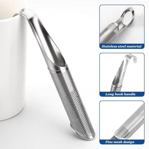2 Infuseur Thé en Acier Inoxydable - Filtre Thé Pratique pour Tasse - Filtre à thé Pour thé en Vrac, Rose, épices