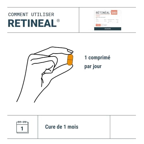 Densmore - Rétineal - Complément Alimentaire Vision - Participe au Maintien d'une Vision Normale - Zinc, Curcuma, Quercétine, Lutéine - 30 comprimés - Cure de 1 mois - Fabriqué en Europe